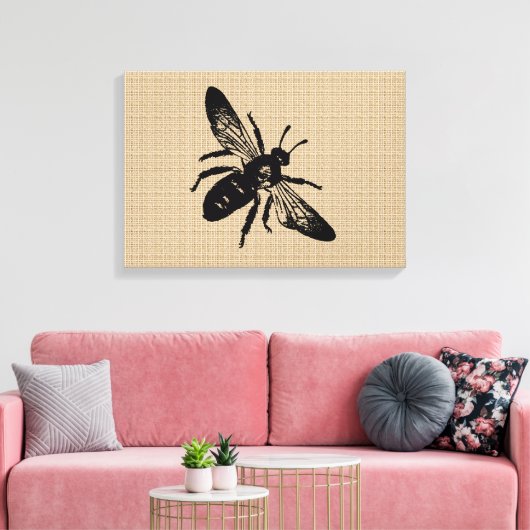 Koningin Bee op doek Canvas Afdruk (Insitu (Woonkamer))