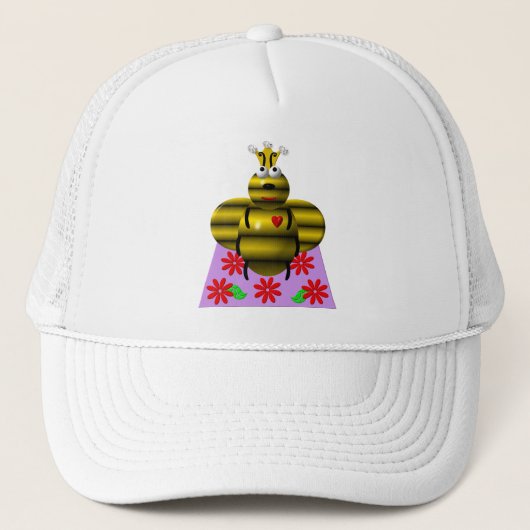 Koningin Bee op een watje Trucker Pet (Voorkant)