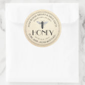 Koningin Bee Raw Hand Bottled Honey Sticker (Tas)
