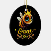 Koningin Bee Royal Crown Hive Honey Beekeeping Bee Keramisch Ornament (Rechts)