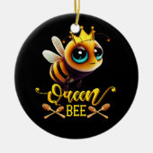 Koningin Bee Royal Crown Hive Honey Beekeeping Bee Keramisch Ornament (Voorkant)