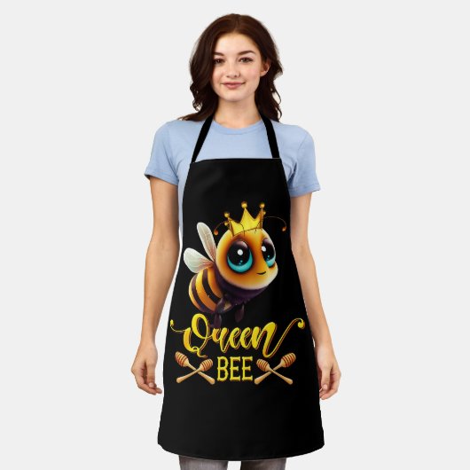 Koningin Bee Royal Crown Hive Honey Beekeeping Bee Schort (Gedragen)