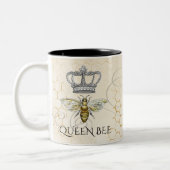  koningin Bee Royal Crown Honeycomb Tweekleurige Koffiemok (Links)