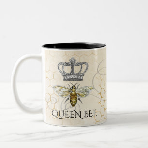  koningin Bee Royal Crown Honeycomb Tweekleurige Koffiemok