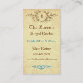 Koningin Bee Royal Crown Visitekaartje (Achterkant)