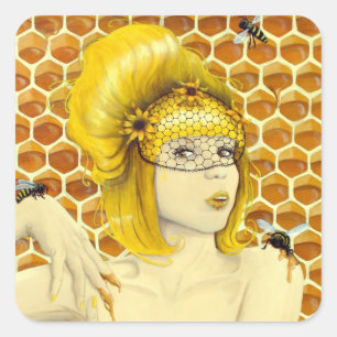 Koningin Bee stickers - surrealistische fantasieku