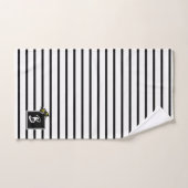 Koningin Bee Stripe met honingraat | Monogram Bad Handdoek (Handdoek)