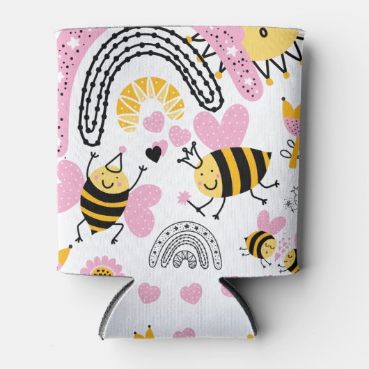 Koningin BEES Cute BFF, Baby Girl, Girly Gifts Pin Blikjeskoeler (Voorkant)