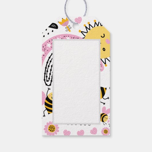 Koningin BEES Cute BFF, Baby Girl, Girly Gifts Pin Cadeaulabel (Achterkant)