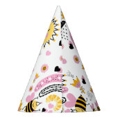 Koningin BEES Cute BFF, Baby Girl, Girly Gifts Pin Feesthoedjes (Achterkant)