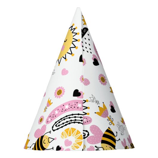 Koningin BEES Cute BFF, Baby Girl, Girly Gifts Pin Feesthoedjes (Achterkant)