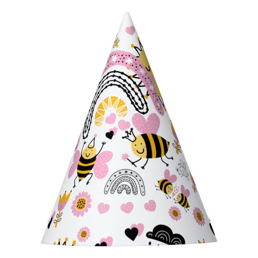 Koningin BEES Cute BFF, Baby Girl, Girly Gifts Pin Feesthoedjes (Voorkant)