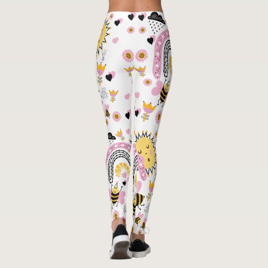 Koningin BEES Cute BFF, Baby Girl, Girly Gifts Pin Leggings (Achterkant)