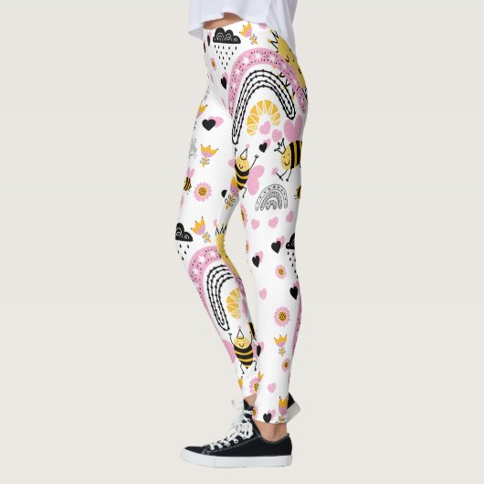 Koningin BEES Cute BFF, Baby Girl, Girly Gifts Pin Leggings (Links)