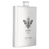 Koningin Bij "Blijf Buzzing" RVS Flacon (Rechts)