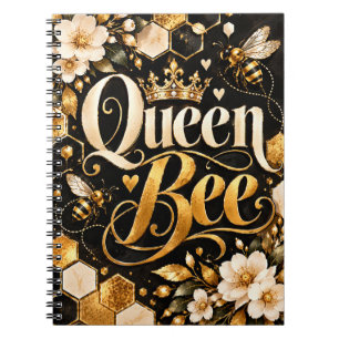 Koningin Bij Bloem Notitieboek