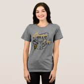Koningin Bij Dames Tri-Blend T-shirt (Voorkant volledig)