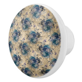  koningin bij en blauw Rozen keramische romp Knop