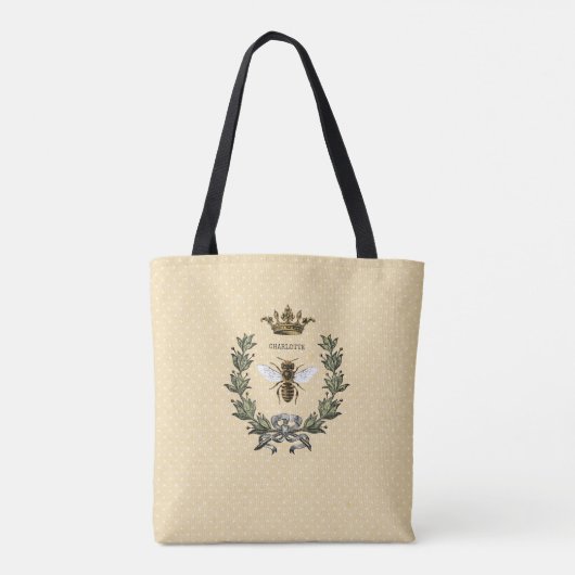 koningin bij en kroon 2 tote bag (Achterkant)