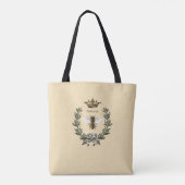 koningin bij en kroon tote bag (Achterkant)
