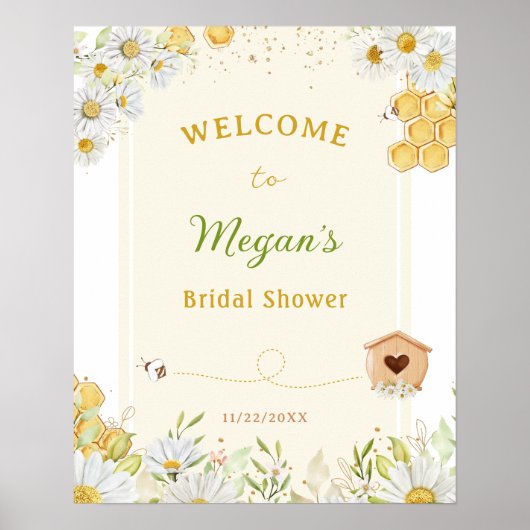 Koningin Bij Hommel Bij Bruid Bijen Bruidsfeest Poster (Voorkant)