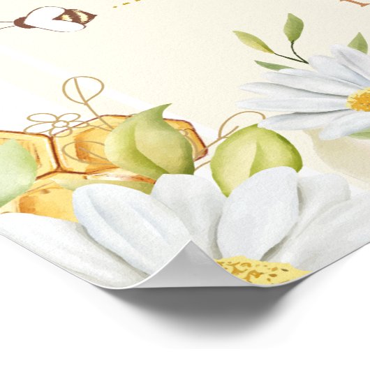 Koningin Bij Hommeltje Bruid-tot-Bij Bruidsjonkerf Poster (Hoek)