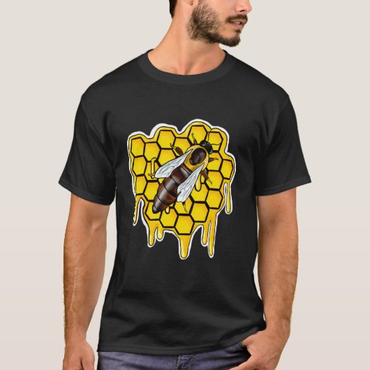 Koningin Bij Honingraat T-shirt (Voorkant)