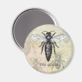 Koningin Bij Illustratie Insect Magneet (Voorkant / Achterkant)