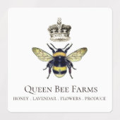 Koningin Bij Imkerij Honingproducten Labels (Design 2)