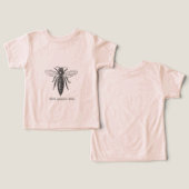 Koningin Bij Insect Antieke Illustratie (Ontwerp Voorkant & Achterkant)