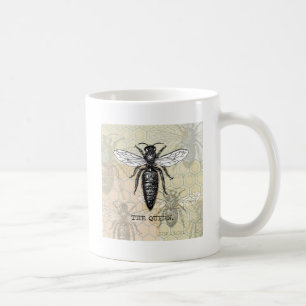 Koningin Bij Insect Antieke Illustratie Koffiemok