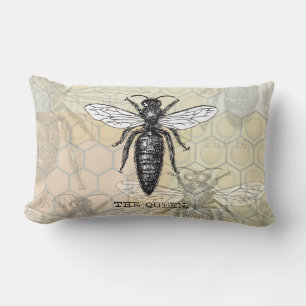 Koningin Bij Insect Antieke Illustratie Kussen