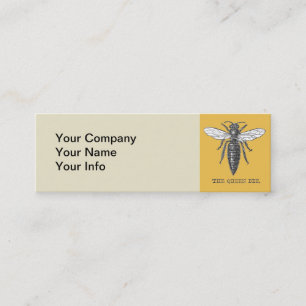 Koningin Bij Insect Antieke Illustratie Mini Visitekaartje