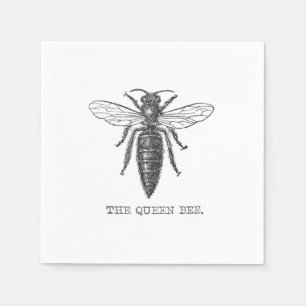Koningin Bij Insect Antieke Illustratie Servetten