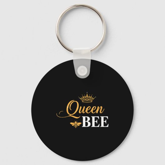 Koningin bij kroon script vrouwelijke natuur insec sleutelhanger (Voorkant)