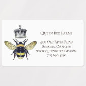 Koningin Bij Kroon Witte Labels (Design 2)