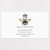 Koningin Bij Kroon Witte Labels (Design 1)