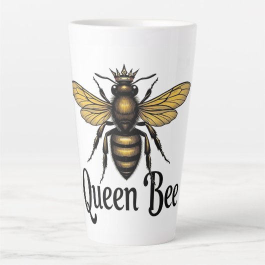 Koningin Bij Latte Mok (Voorkant)