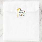 Koningin Bij! Leef, lach, lesbienne Ronde Sticker (Tas)