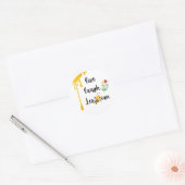 Koningin Bij! Leef, lach, lesbienne Ronde Sticker (Envelop)