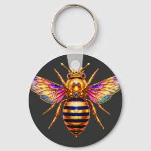 Koningin Bij Met Kroon Sleutelhanger