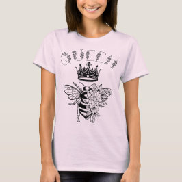 Koningin Bij Met Kroon T-shirt