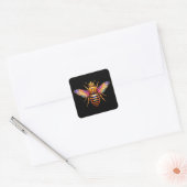 Koningin Bij Met Kroon Vierkante Sticker (Envelop)