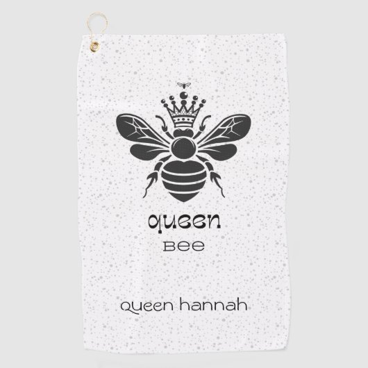 "Koningin Bij" Persoonlijk Golfhanddoek (Voorkant)