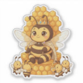 Koningin Bij Sticker (Voorkant)