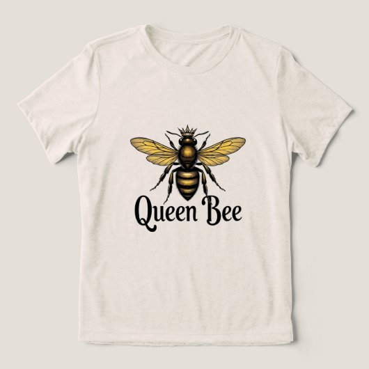 Koningin Bij Tri-Blend Shirt (Design voorkant)