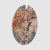 Koningin Bij Vintage Mooie Collage Ornament (voorkant)