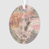 Koningin Bij Vintage Mooie Collage Ornament (voorkant)