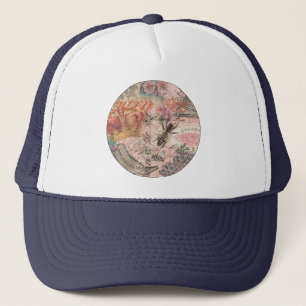Koningin Bij Vintage Mooie Collage Trucker Pet