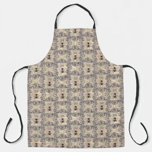 Koningin Bij Vintage Schort (Voorkant)